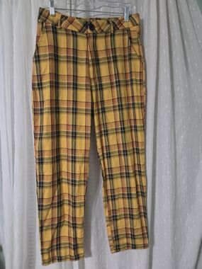 Yellow Plaid Golfer Pants